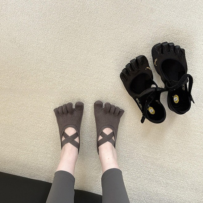 Medias Para Pilates Y Yoga - Calzini Yoga Donna con Cinturini Incrociati